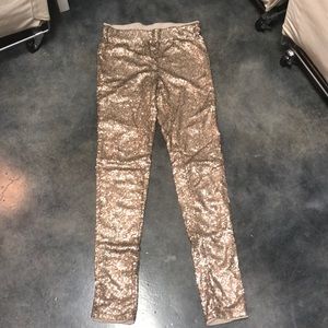 Gold sequin leggings